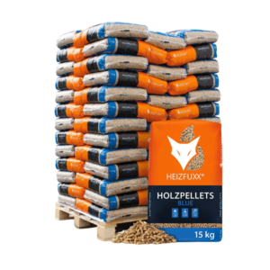 Heizfuxx Blaue Holzpellets Palette 65 Säcke x 15 kg (975 kg) – ENplus A1