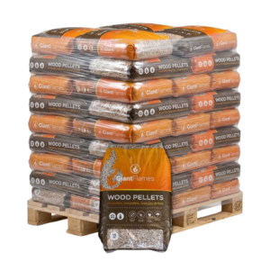 Giant Flames Holzpellets Palette 65 Säcke x 15 kg (975 kg) – ENplus A1 & PEFC