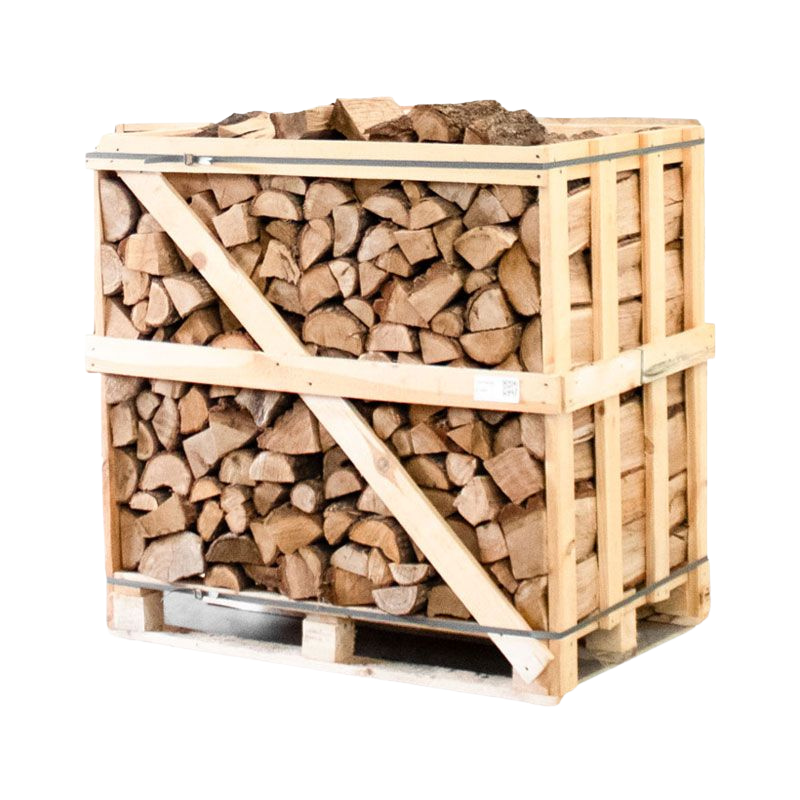 Kammergetrocknetes Eichenbrennholz gespalten 25 cm – 1 RM / 1,45 SRM Halbpalette