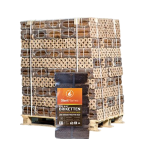 Pini Kay Holzbriketts Palette 96 Säcke x 10 kg (960 kg) – Eiche & Buche